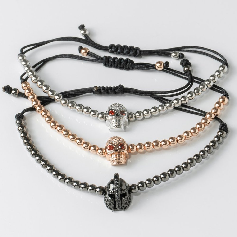 Beaded Charm Bracelets Bundle - Adjustable Size